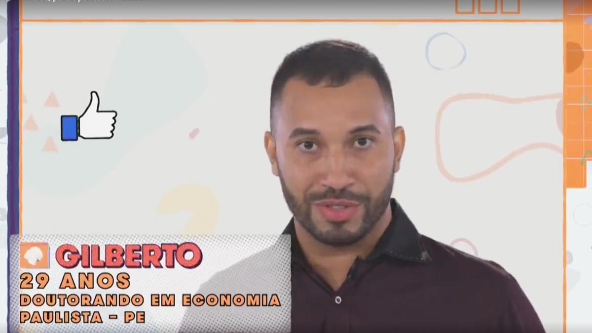 Na imagem Gilberto do BBB21