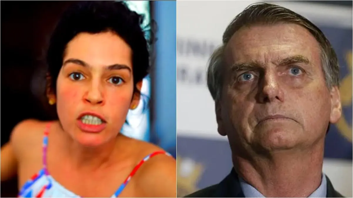 Maria Flor e Jair Bolsonaro