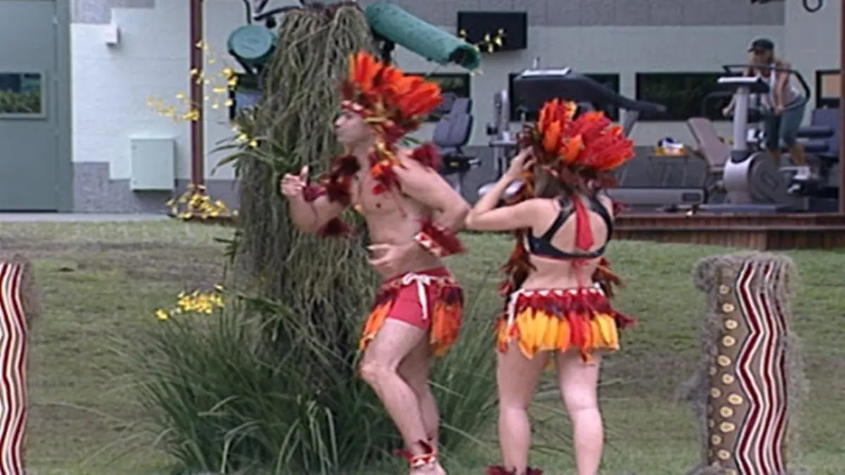 Imagem dos participantes Newton e Josiane - BBB 9