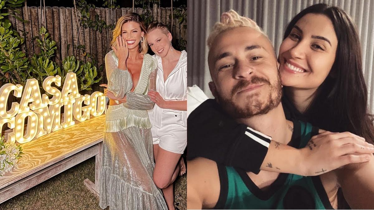 Imagem de lista com pedido de casamento dos famosos - Vitoria Strada e Marcela, Bianca e Fred