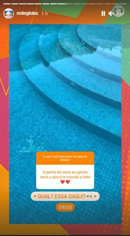 imagem mostra a Piscina do BBB21