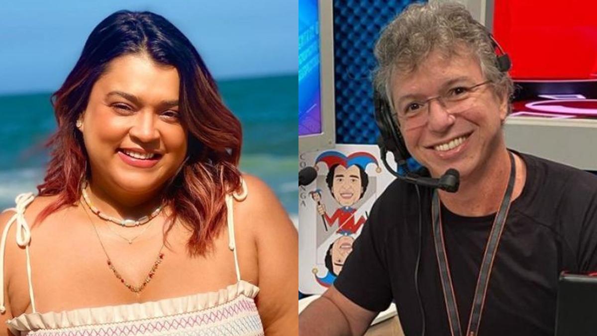 Imagem mostra a cantora Preta Gil e o diretor Boninho
