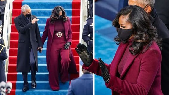 Michelle Obama rouba os holofotes na posse de Biden