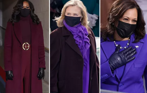 Assim como Michelle Obama, Kamala Harris usou roxo