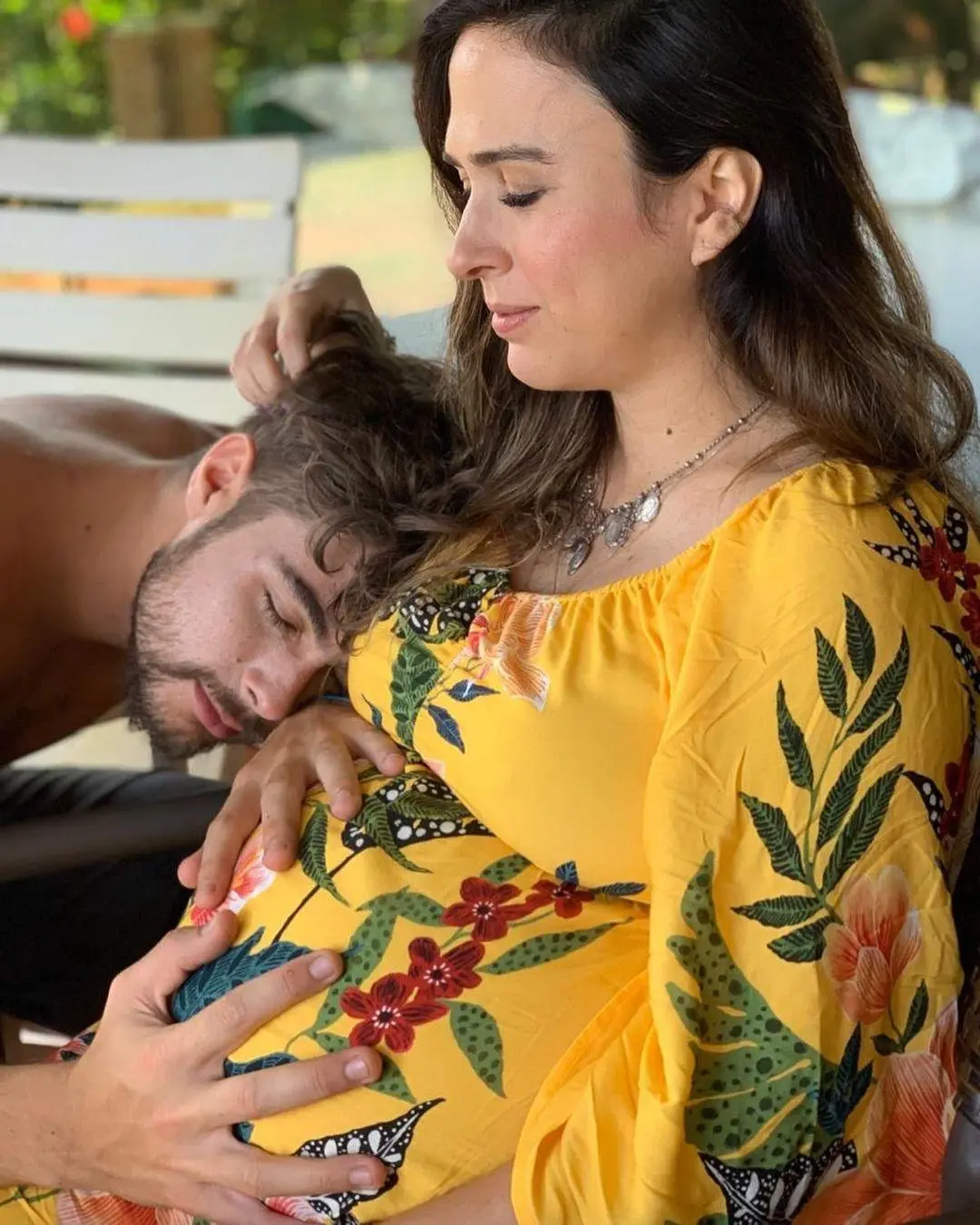 Na imagem Tatá Werneck quando estava grávida e Rafael Vitti