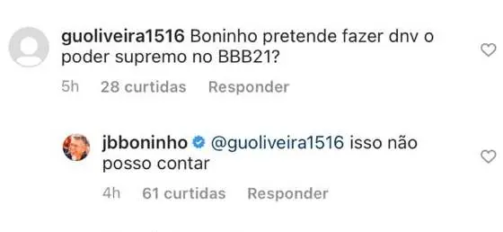boninho responde dúvidas sobre o bbb 21