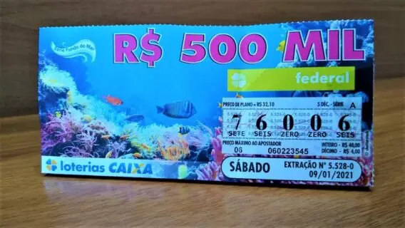 Loteria Federal 5533 sorteia prêmio de R$ 500 mil nesta quarta-feira (27)