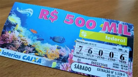 Loteria Federal 5531 sorteia prêmio de R$ 500 mil hoje (20/01/21); saiba apostar