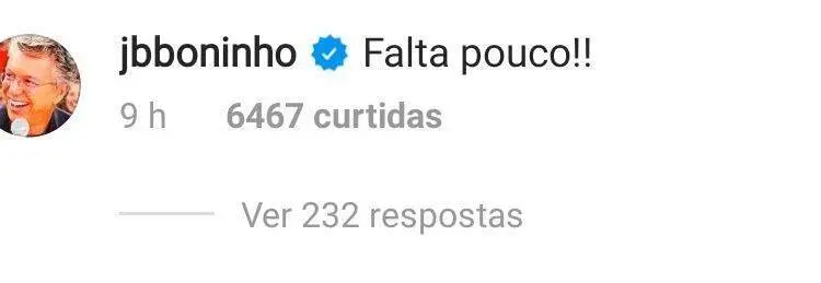 Comentário do responsável pelo bbb 21