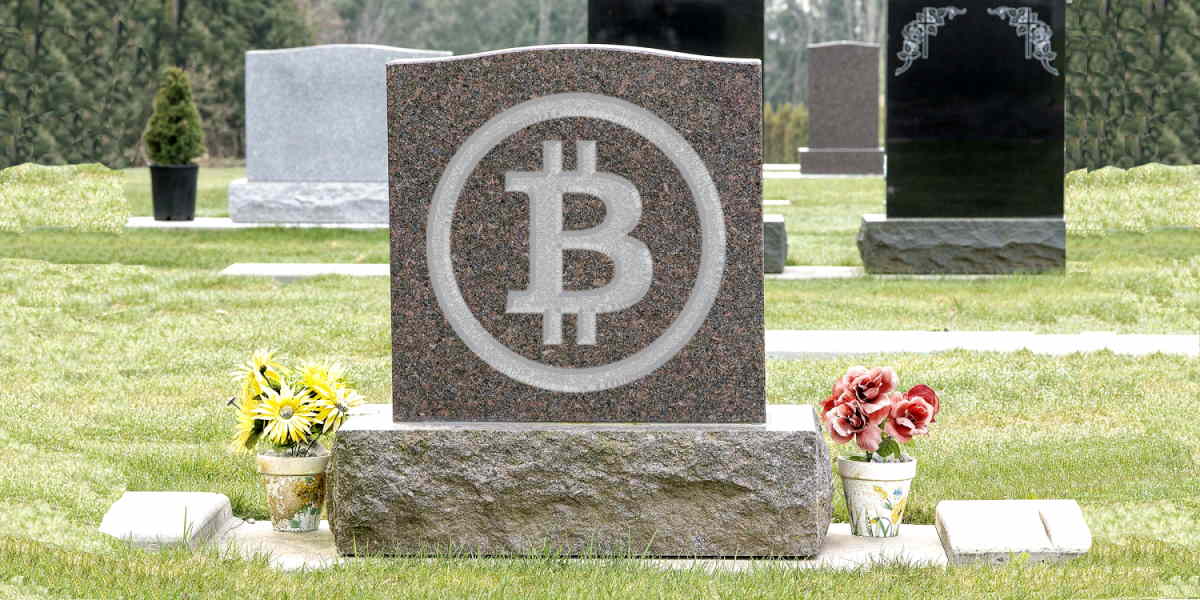 Morte do Bitcoin? Foto de cemitério após Banco Central Europeu pedir regulação