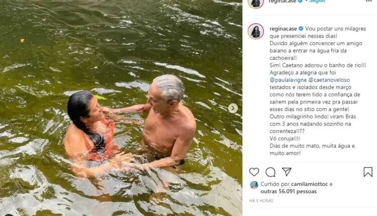 Regina Casé e Caetano Veloso