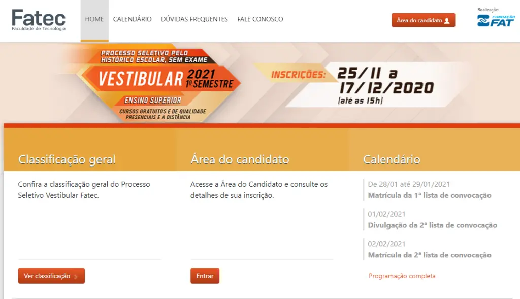 classificação Fatec