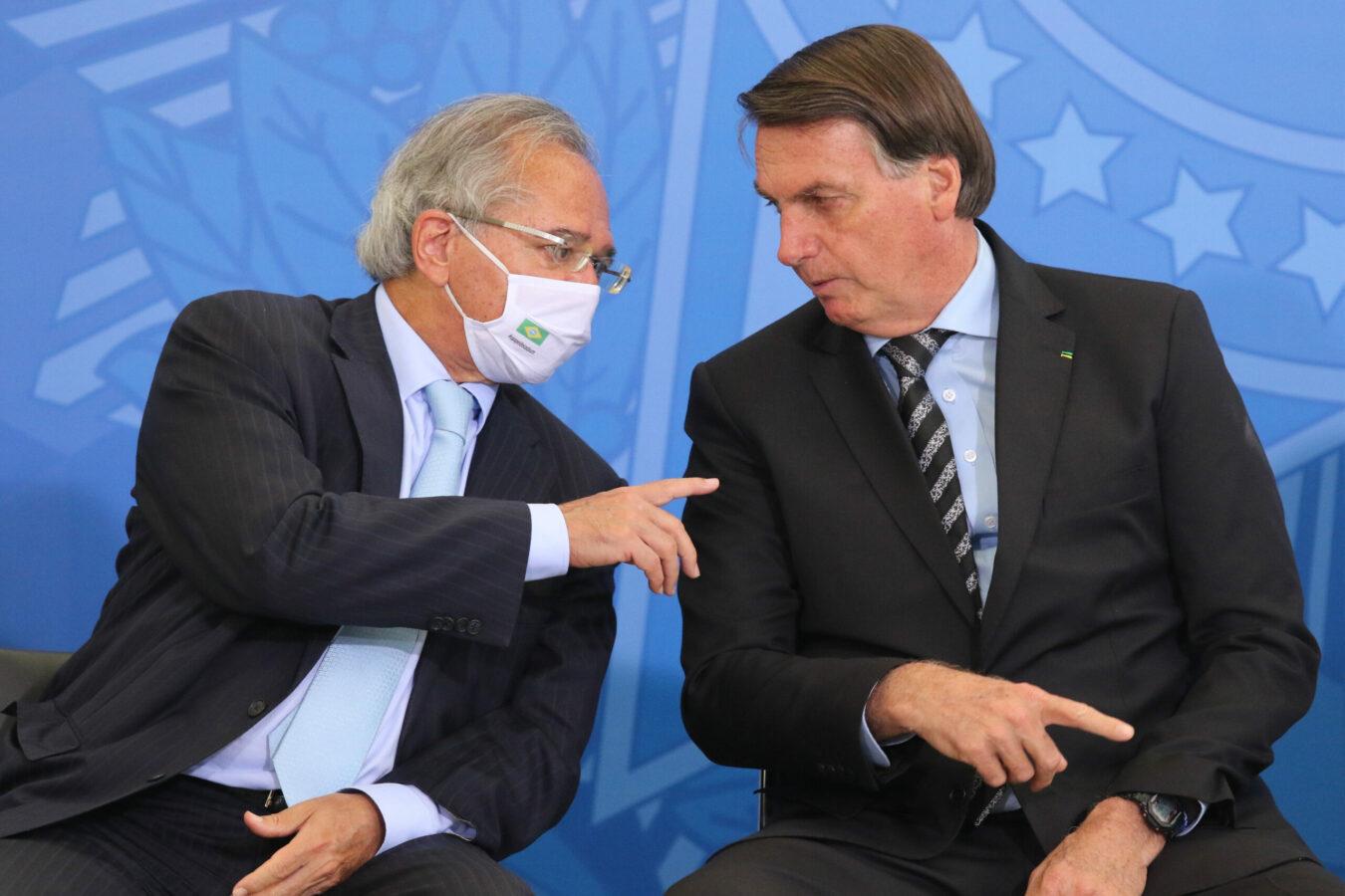 Paulo Guedes e Jair Bolsonaro.