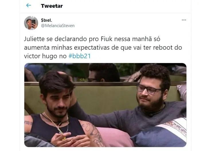 Tweet sobre o BBB21