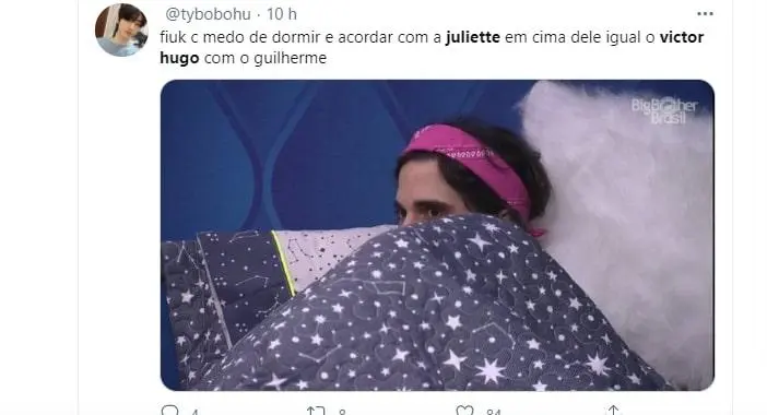 Tweet sobre Fiuk e Juliette