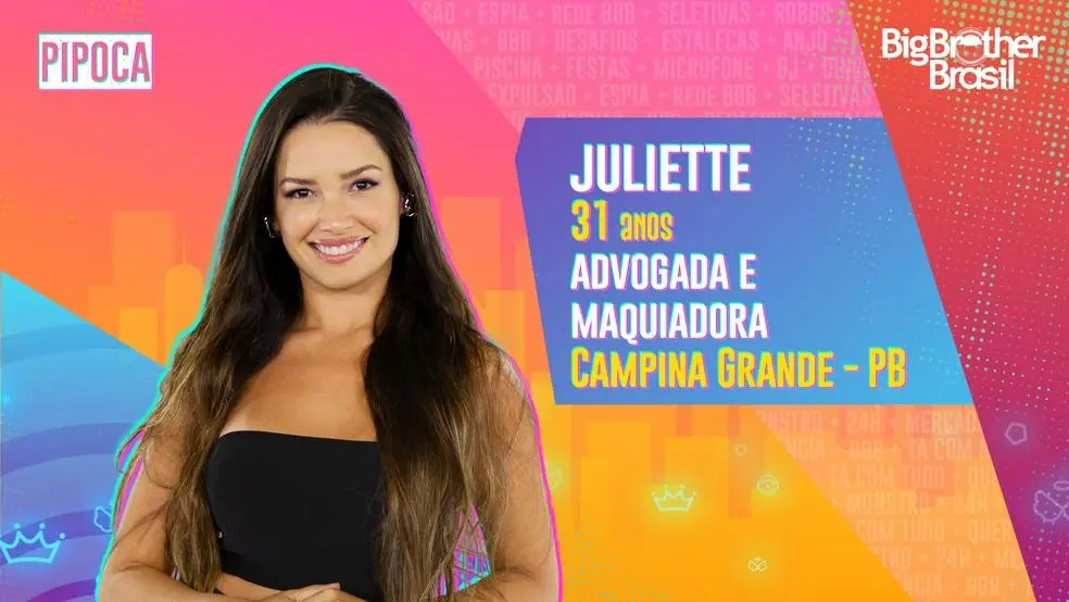 Na foto Juliette do BBB21 - Enquete BBB21