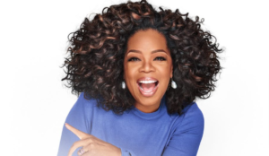 Imagem mostra Oprah em matéria sobre pessoas pobres que ficaram ricas