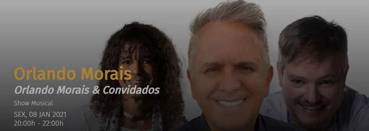Imagem mostra cartaz de live de Orlando Morais