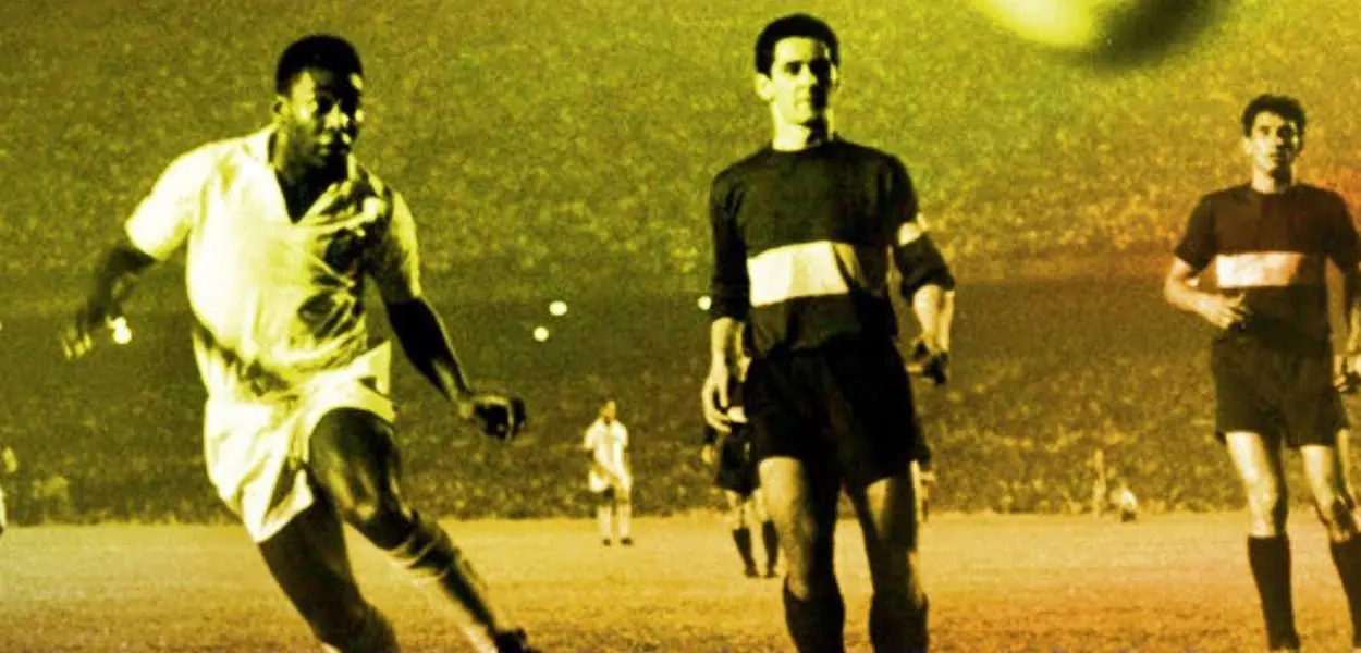 Santos e Boca Juniors na final da Libertadores de 1963
