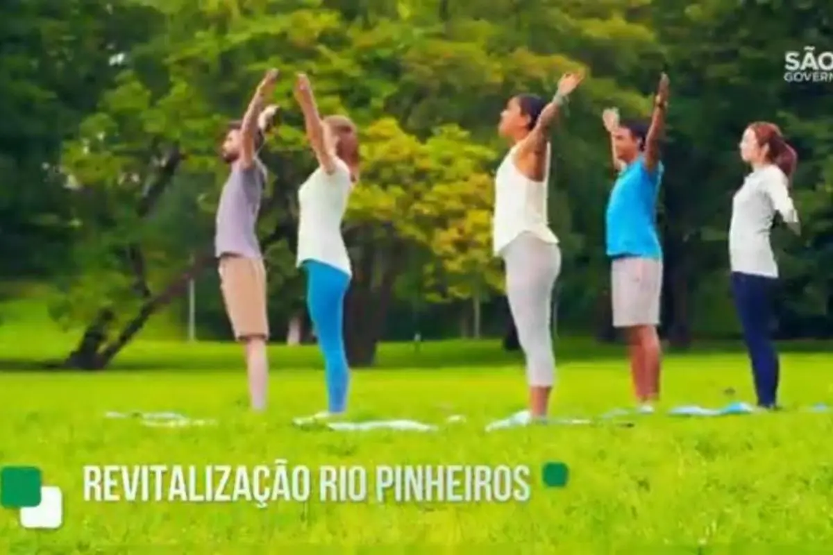 Imagem mostra o Parque Novo Rio Pinheiros em SP