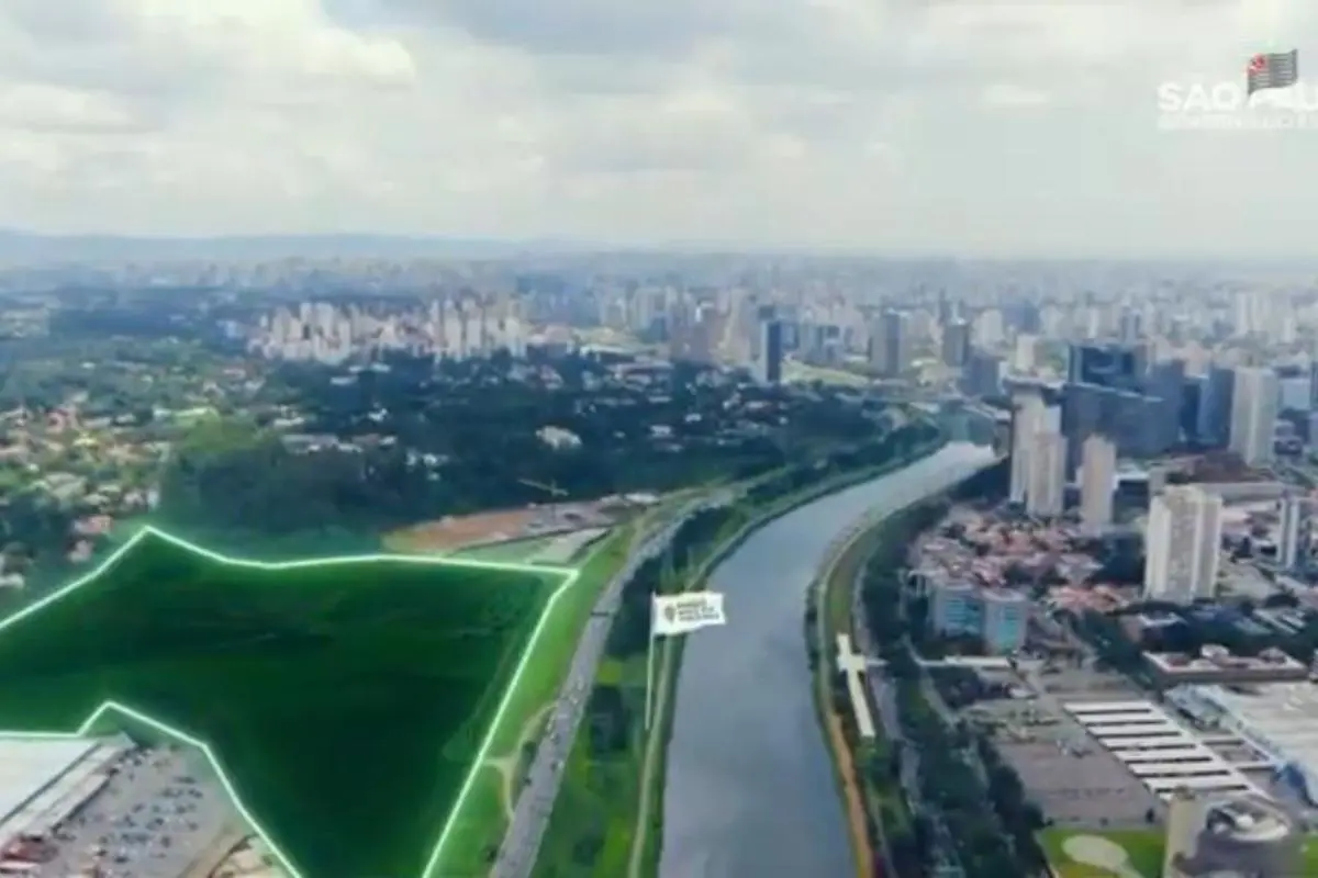 Imagem mostra o Parque Novo Rio Pinheiros em SP: