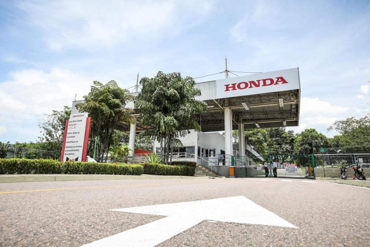 Imagem mostra a fábrica da Honda em Manaus