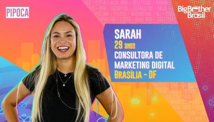 Imagem mostra Sarah no BBB21