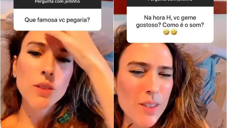 Tatá Werneck de férias é a melhor entrevistada de um talk show