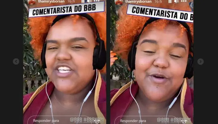 Thamirys falando do BBB21