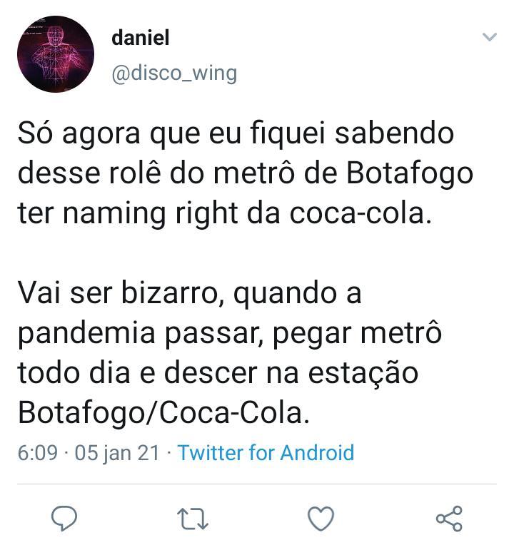 Estacação de metrô Botafogo muda de nome para Botafogo Coca-Cola