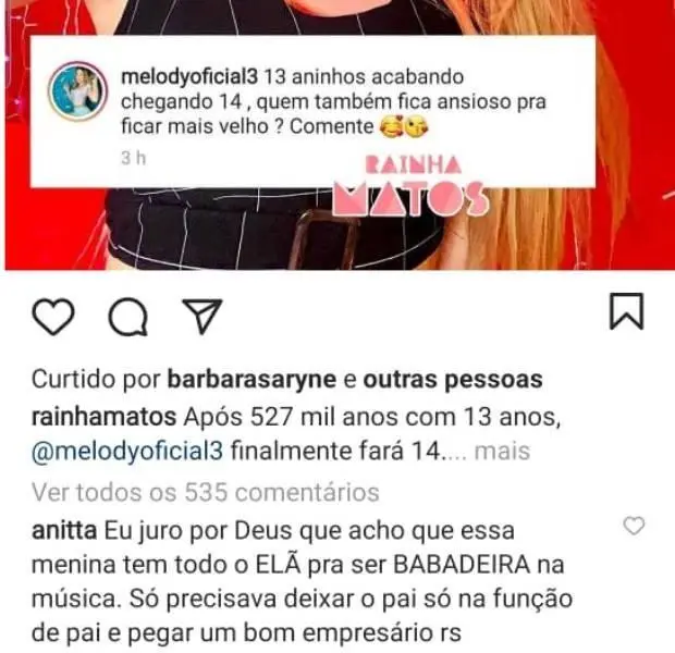 Imagem do comentário de Anitta