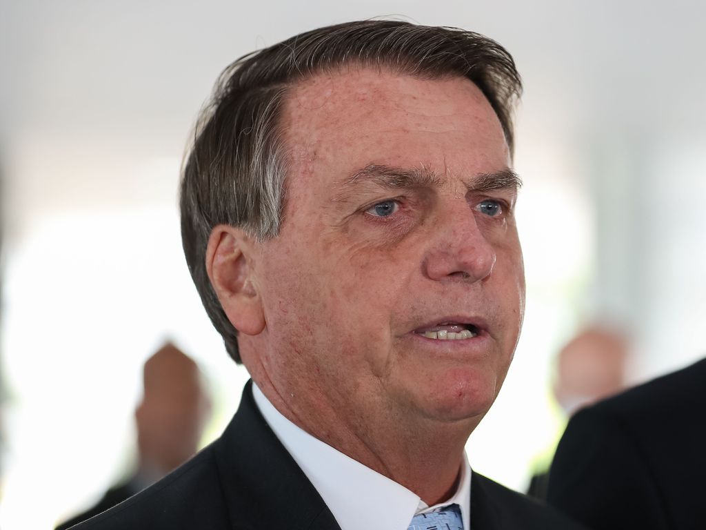 Imagem do Jair Bolsonaro durante abertura do Congresso Nacional