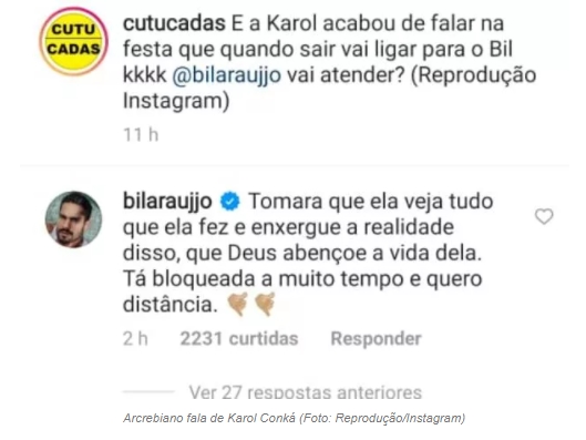 Na imagem Arcrebiano fala sobre Karol Conka
