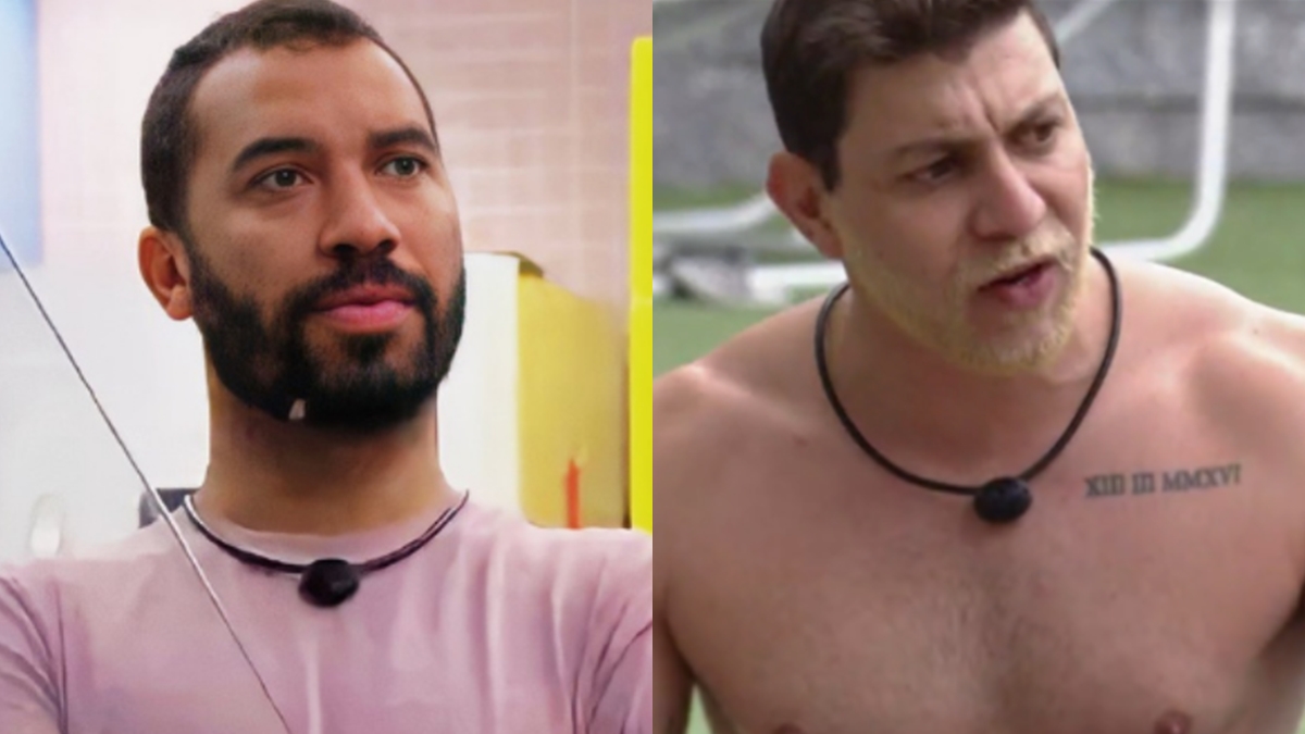 Imagem mostra Gilberto e Caio - resumo do BBB 21 hoje