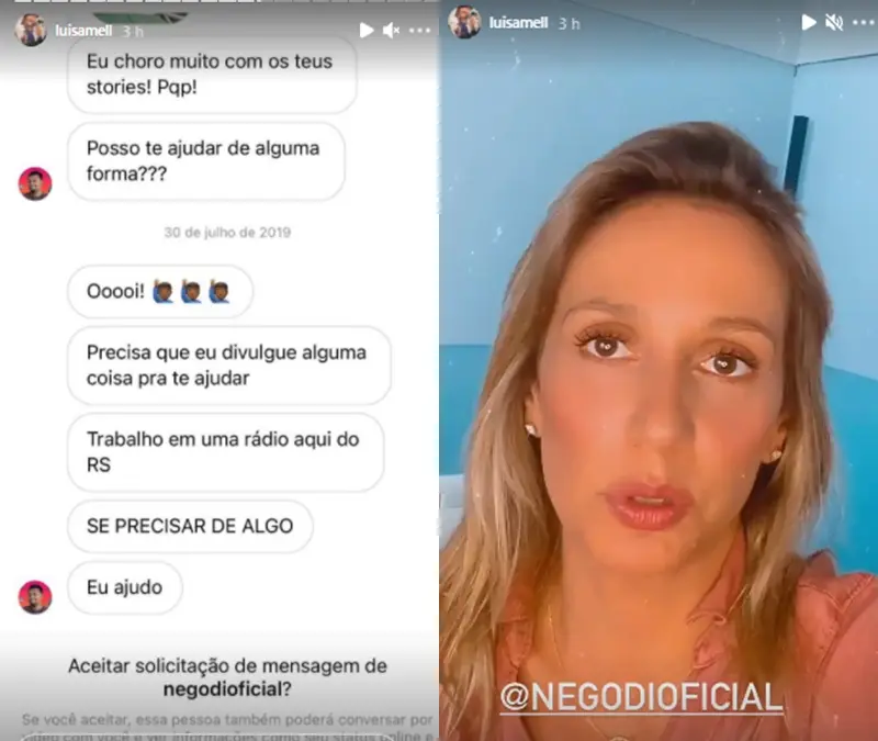 Na imagem Luisa Mell fala sobre Nego Di do BBB 21