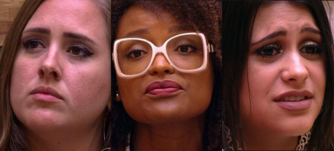 Na imagem Patrícia Leitte, Nayara e Ana Paula do BBB18 - maiores rejeições do BBB