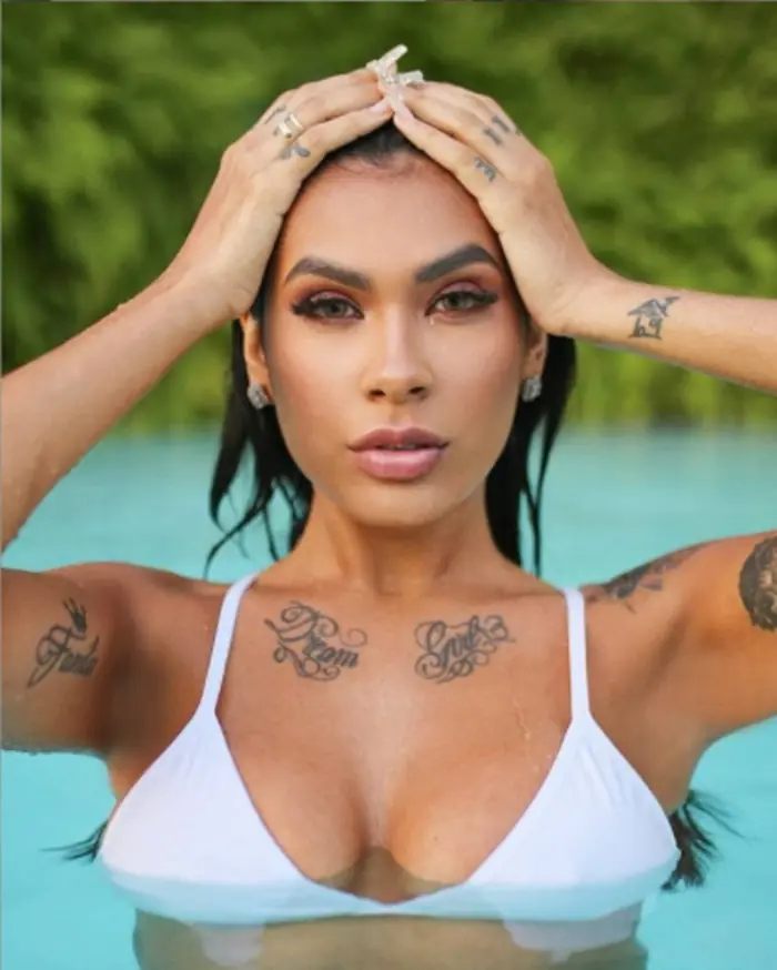 Imagem mostra Pocah do BBB21 - Tatuagem