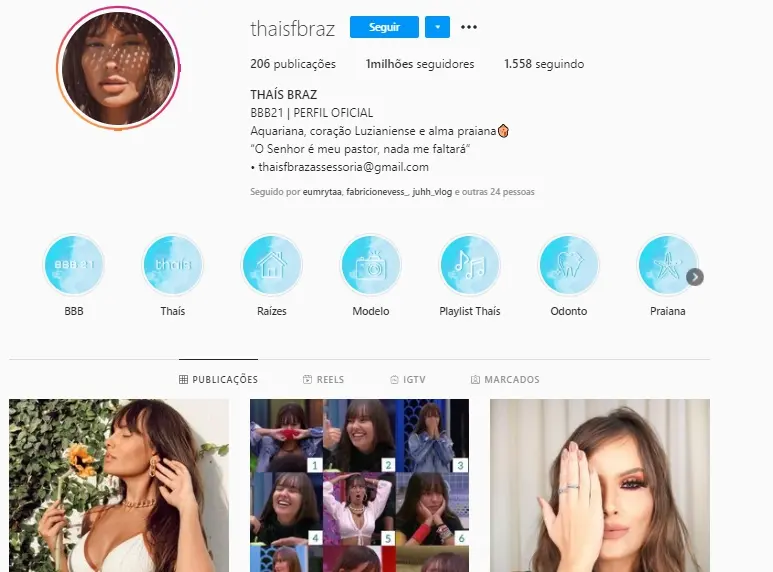 Na imagem Thais BBB21