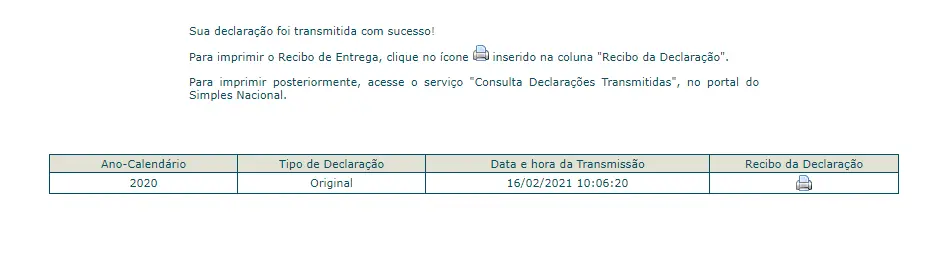Declaração anual MEI 2021