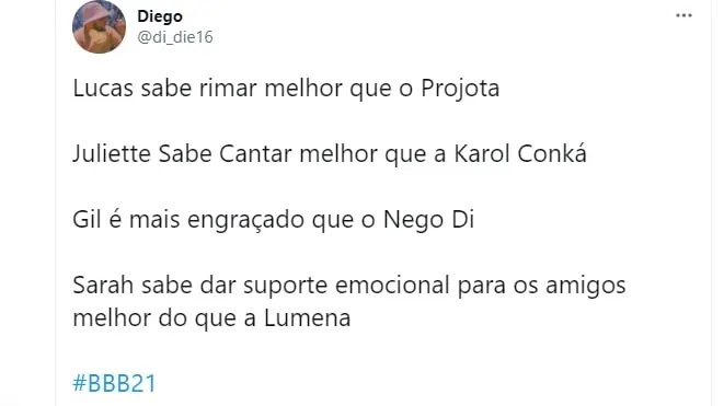 sobre juliette e karol no bbb21