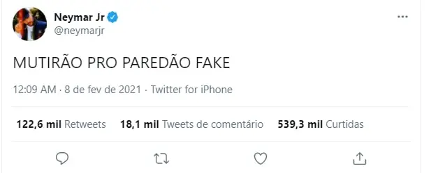 Neymar sobre paredão falso no bbb