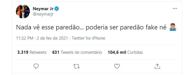 Tweet de Neymar