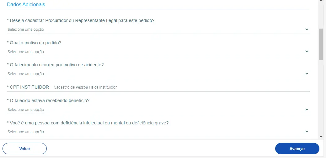 Solicitar pensão por morte