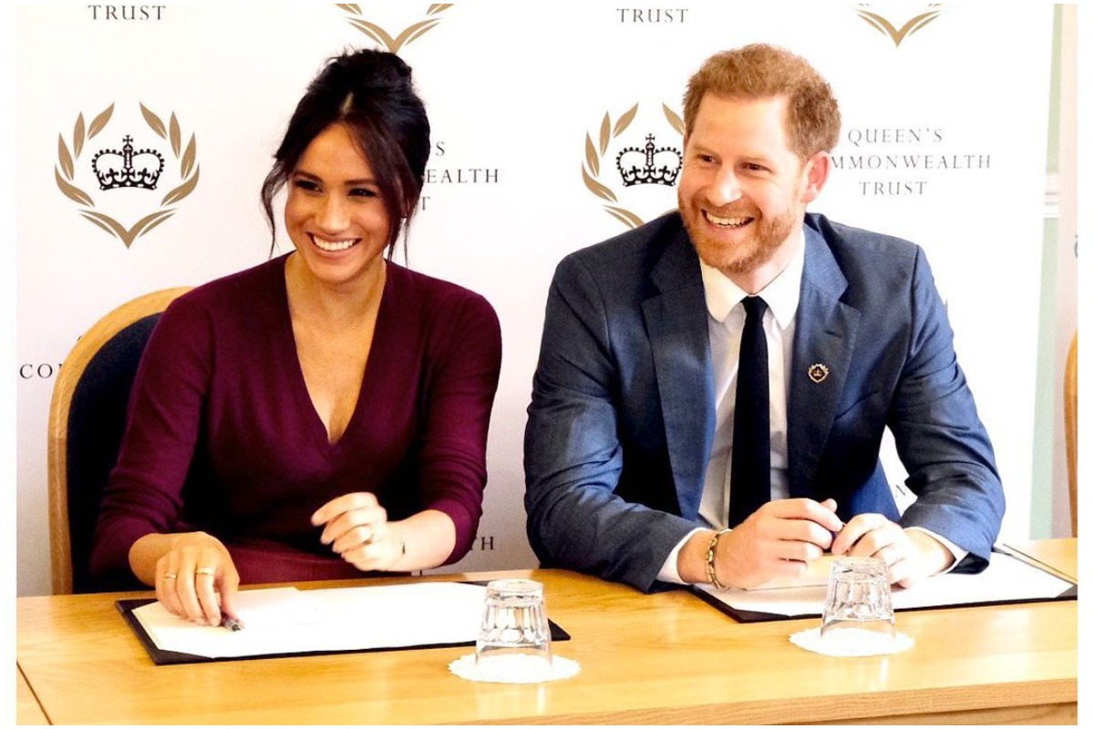 Imagem mostra príncipe harry e meghan markle