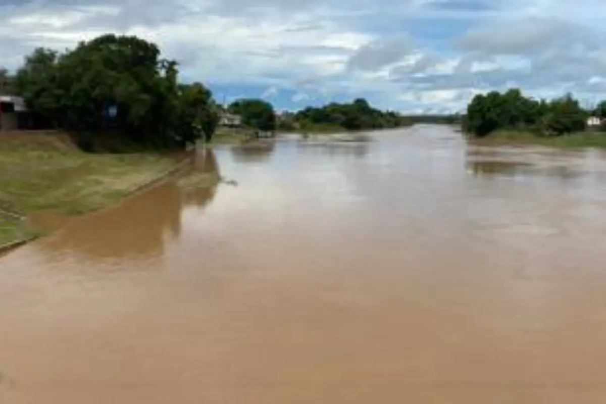 Imagem mostra situação da enchente no Acre