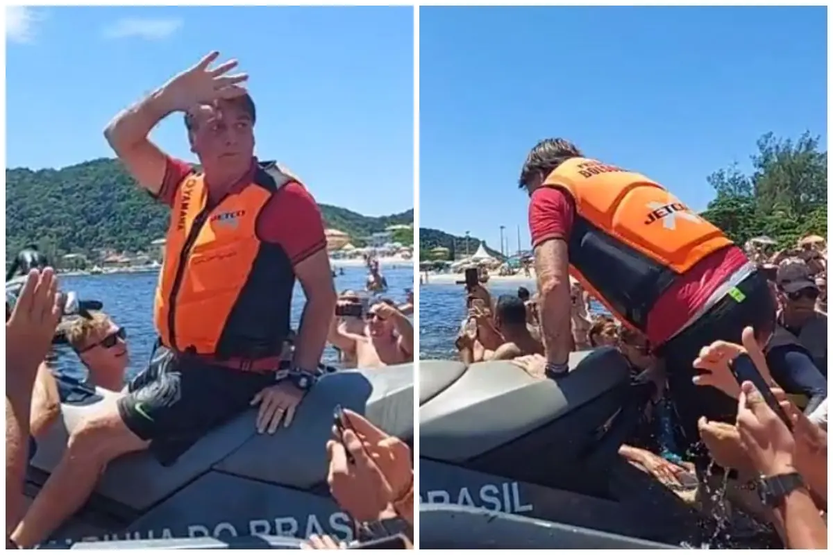 Imagem de Bolsonaro praia