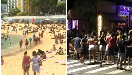 Praias cheias e aglomerações: veja como tem sido o feriado de Carnaval