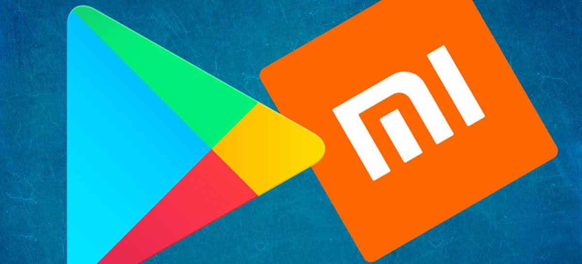 Xiaomi logotipo ao lado do Play Store do Google