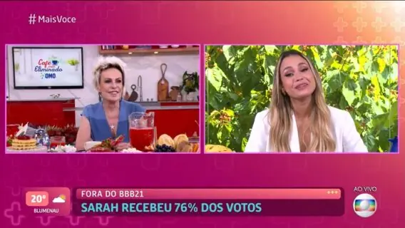 Sarah na Ana Maria: 7 perguntas que a eliminada respondeu no Mais Você