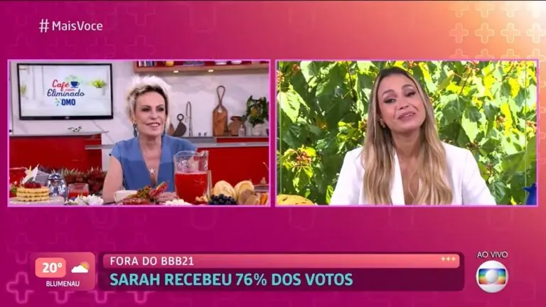 Sarah na Ana Maria: 7 perguntas que a eliminada respondeu no Mais Você